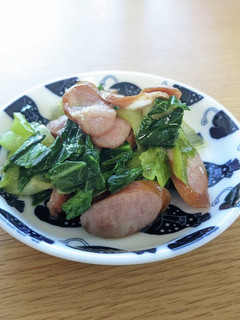 一人暮らしʕ·ᴥ·ʔチンゲン菜炒め-レシピのメイン写真