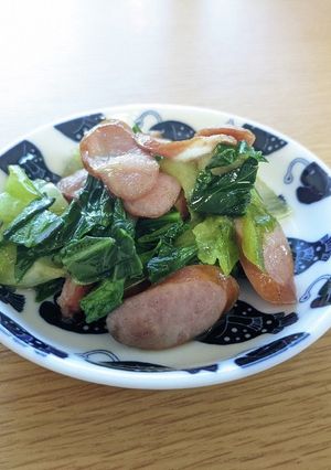一人暮らしʕ·ᴥ·ʔチンゲン菜炒め-レシピのメイン写真