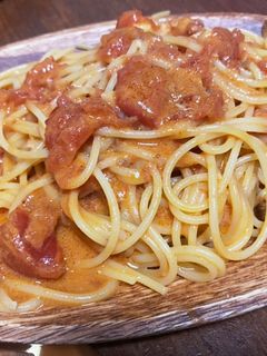 簡単 "#濃厚海老トマトクリームパスタ"-レシピのメイン写真