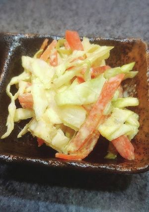 塩麹☆キャベツと人参のカレーマヨサラダ-レシピのメイン写真