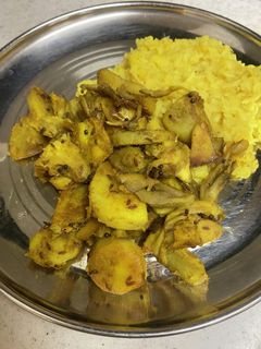 里芋とキノコのサブジ(カレー炒め)-レシピのメイン写真
