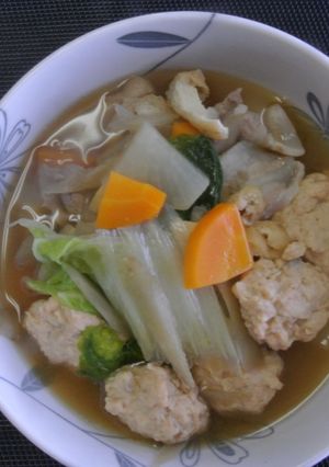 鮭だんごチャンコ鍋-レシピのメイン写真