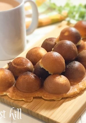 たこ焼き器で・香港風エッグワッフル-レシピのメイン写真