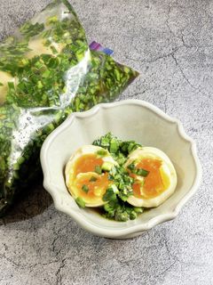 【作り置き】半熟玉子のにら醤油漬け(味玉-レシピのメイン写真