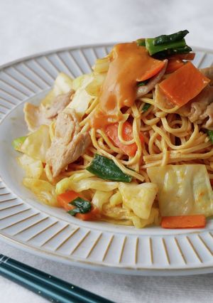 低糖質。豆腐干ロゼ焼きそば-レシピのメイン写真