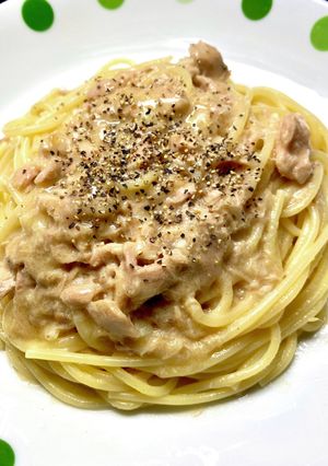 ツナ缶のホワイトソースパスタ-レシピのメイン写真