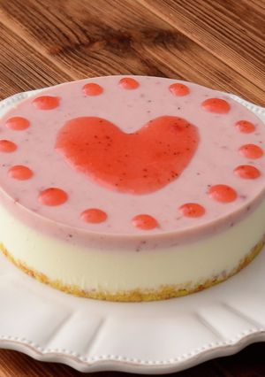 ストロベリーレアチーズケーキ　-レシピのメイン写真