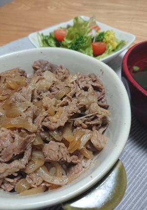我が家のこんにゃく入りヘルシー牛丼-レシピのメイン写真