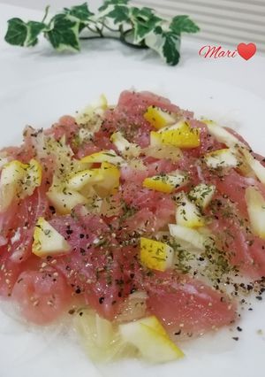 国産レモンが効いてるまぐろのカルパッチョ-レシピのメイン写真