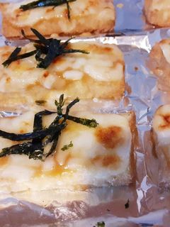 簡単1品おつまみ!厚揚げの味噌チーズ焼き-レシピのメイン写真