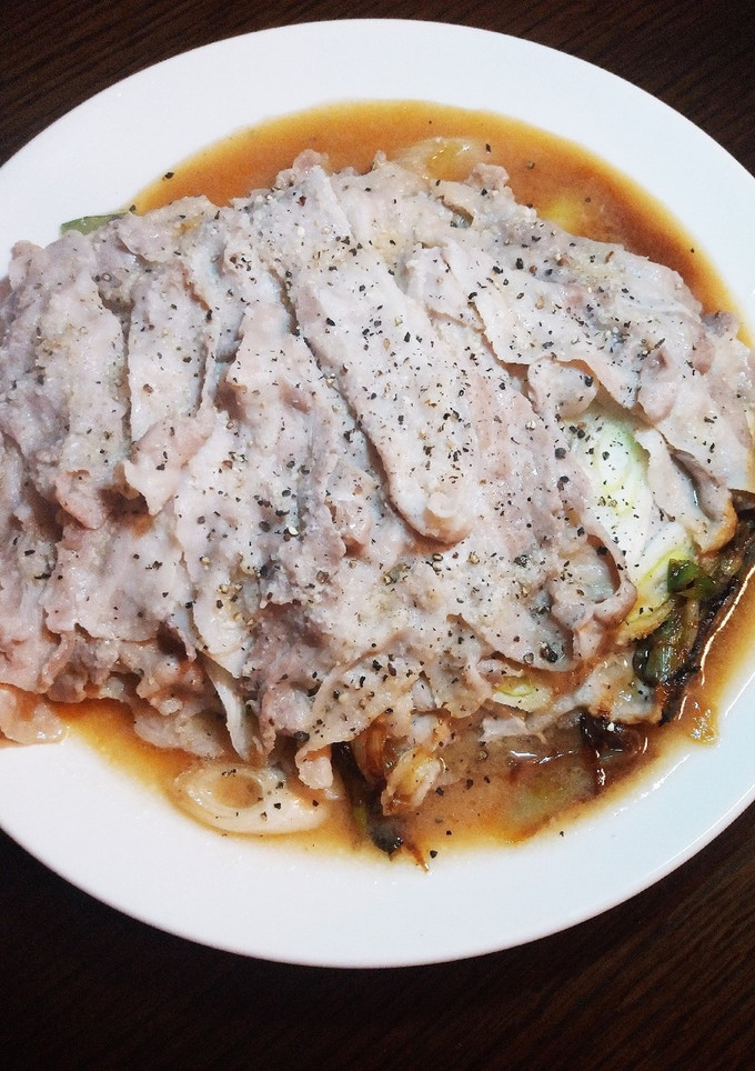 長ネギと豚肉のミルフィーユ酒蒸し焼き-レシピのメイン写真