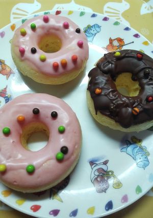HM使用♡親子でバレンタイン焼きドーナツ-レシピのメイン写真