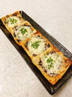 海苔の佃煮で♪しらすの油揚げピザ-レシピのメイン写真