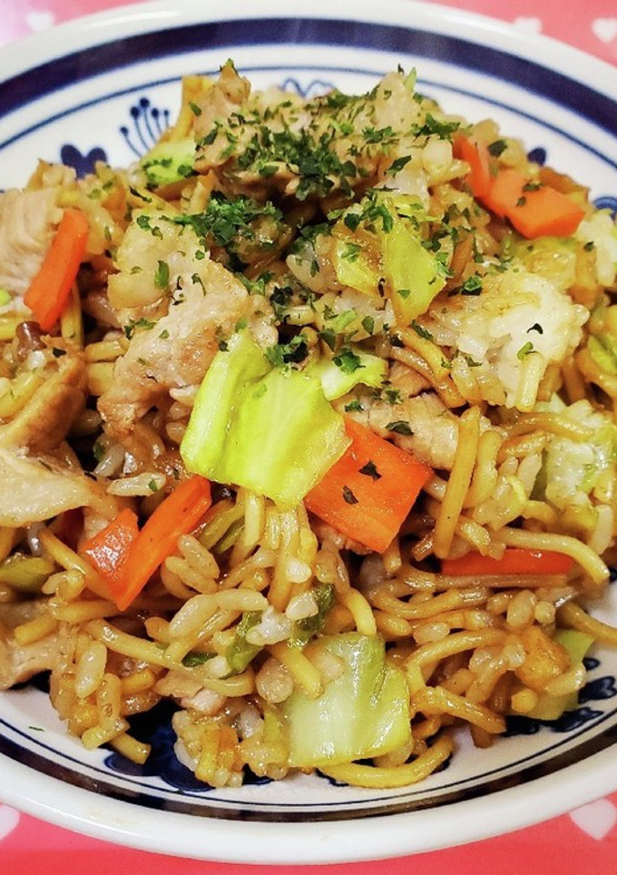 ごはんと焼きそばで♪簡単そばめし-レシピのメイン写真