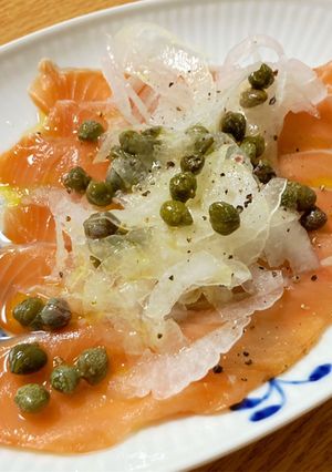 梅酢で☆優しい酸味の和風サーモンマリネ-レシピのメイン写真