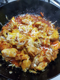 韓国風 鶏肉のキムチ炒め チーズ乗せ-レシピのメイン写真