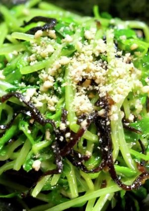 【シンプル副菜☆】豆苗の塩昆布和え♬-レシピのメイン写真