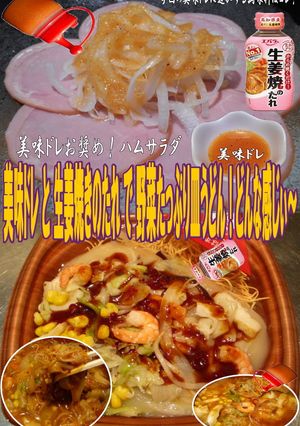 美味ドレと生姜焼きのたれで皿うどん-レシピのメイン写真