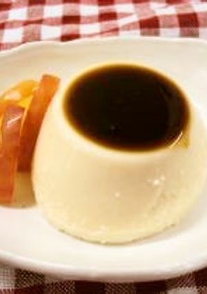 豆腐DEぷりんりんごのコンポート添え-レシピのメイン写真