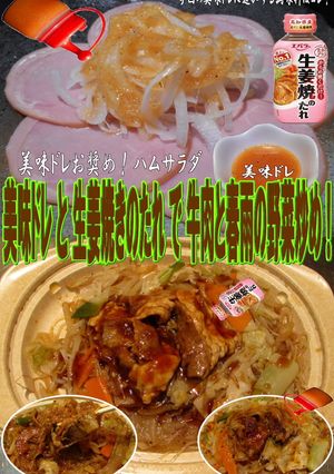 美味ドレ生姜焼きのたれ牛肉と春雨の野菜炒-レシピのメイン写真