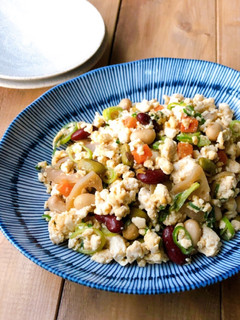 10分で簡単♪炒り豆腐/ミックスビーンズ-レシピのメイン写真