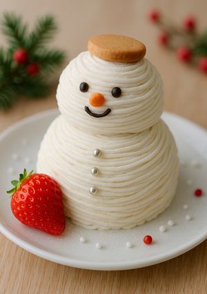 雪だるまモンブラン-レシピのメイン写真