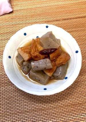 味染み美味しい♡さつま揚げと蒟蒻の甘辛煮-レシピのメイン写真
