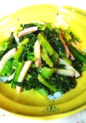 ❀小松菜と蒲鉾の麺つゆマヨ和え❀-レシピのメイン写真