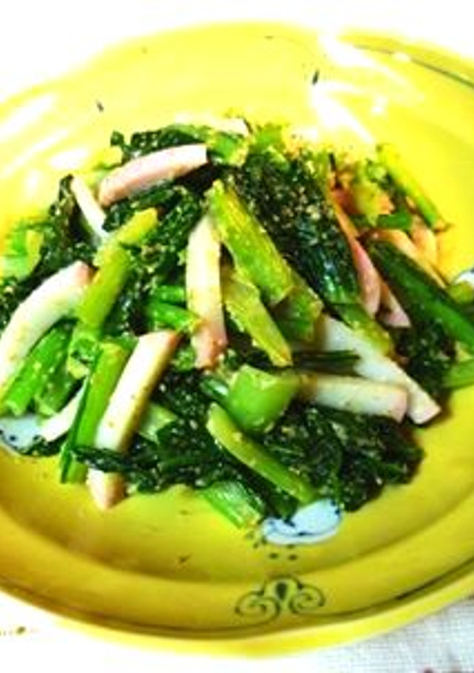 ❀小松菜と蒲鉾の麺つゆマヨ和え❀-レシピのメイン写真