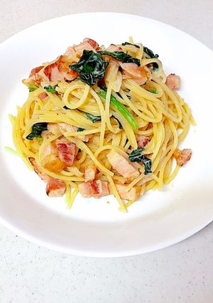 ベーコンの味噌クリームパスタ-レシピのメイン写真