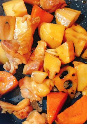 鶏モモと根菜の甘辛炒め-レシピのメイン写真