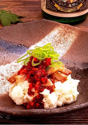 塩モッツァレラの焼豚ラー油盛り-レシピのメイン写真