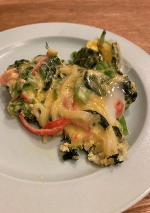 カニカマほうれん草オムレツ-レシピのメイン写真