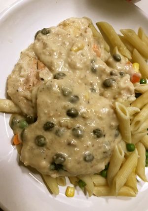チキンとケイパークリームソース-レシピのメイン写真