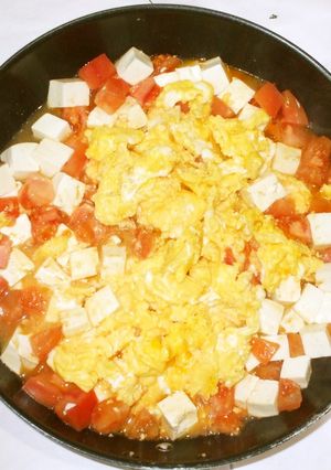 卵トマト豆腐炒め♪簡単心臓の動悸漢方薬膳-レシピのメイン写真