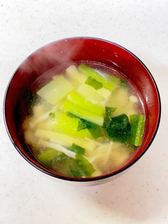 小松菜 えのき 油揚げの味噌汁^^-レシピのメイン写真