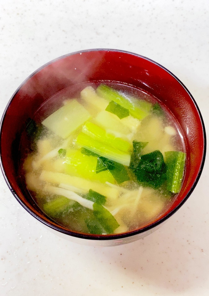 小松菜 えのき 油揚げの味噌汁^^-レシピのメイン写真