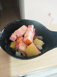 ゴロゴロベーコンとさつま芋のだし煮-レシピのメイン写真