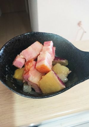 ゴロゴロベーコンとさつま芋のだし煮-レシピのメイン写真