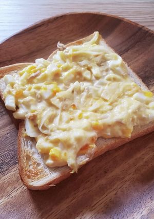 母の味！簡単　ツナマヨ玉ネギトースト-レシピのメイン写真