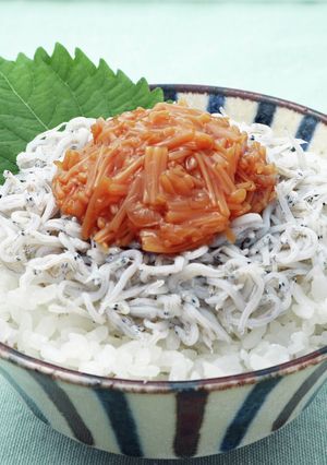 簡単のせるだけ！なめ茸しらす丼-レシピのメイン写真