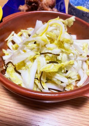 白菜サラダ ゆずはちみつ塩昆布とお酢-レシピのメイン写真
