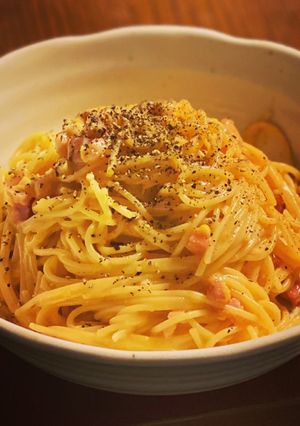 お手軽☆チーズと卵の濃厚カルボナーラ-レシピのメイン写真