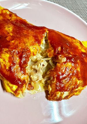 豚バラもやしのチーズオムレツ-レシピのメイン写真