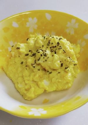 カレー風味★包丁いらず★簡単たまごサラダ-レシピのメイン写真