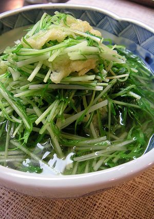 かつおだしで作る水菜の煮びたし-レシピのメイン写真