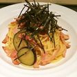 なすとベーコンの醤油味生スパゲティ