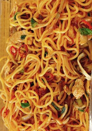 豚バラとニラの甘辛コチュジャン焼きそば-レシピのメイン写真