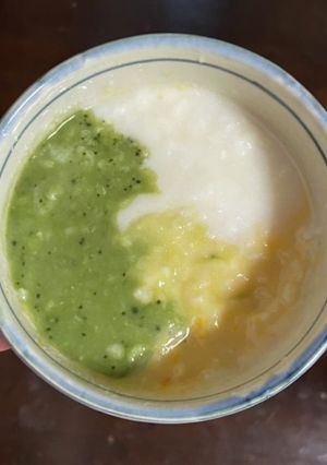 3色お粥 離乳食初期からok-レシピのメイン写真