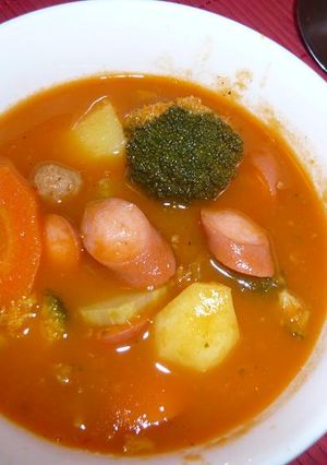 市販トマトスープ使用の野菜シチュー-レシピのメイン写真